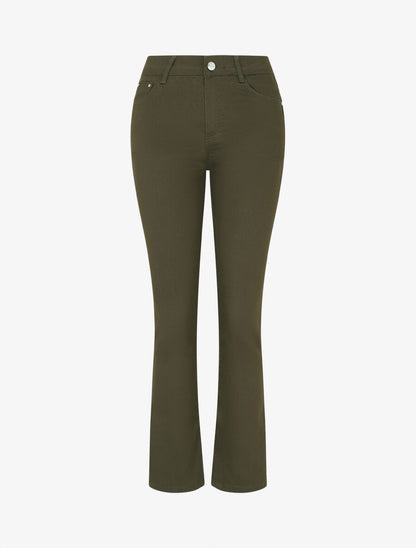 Jean droit grande taille effet push up - Kaki foncé - 4