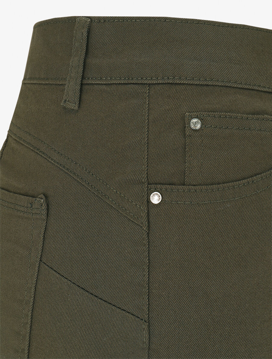 Jean droit grande taille effet push up - Kaki foncé - 3