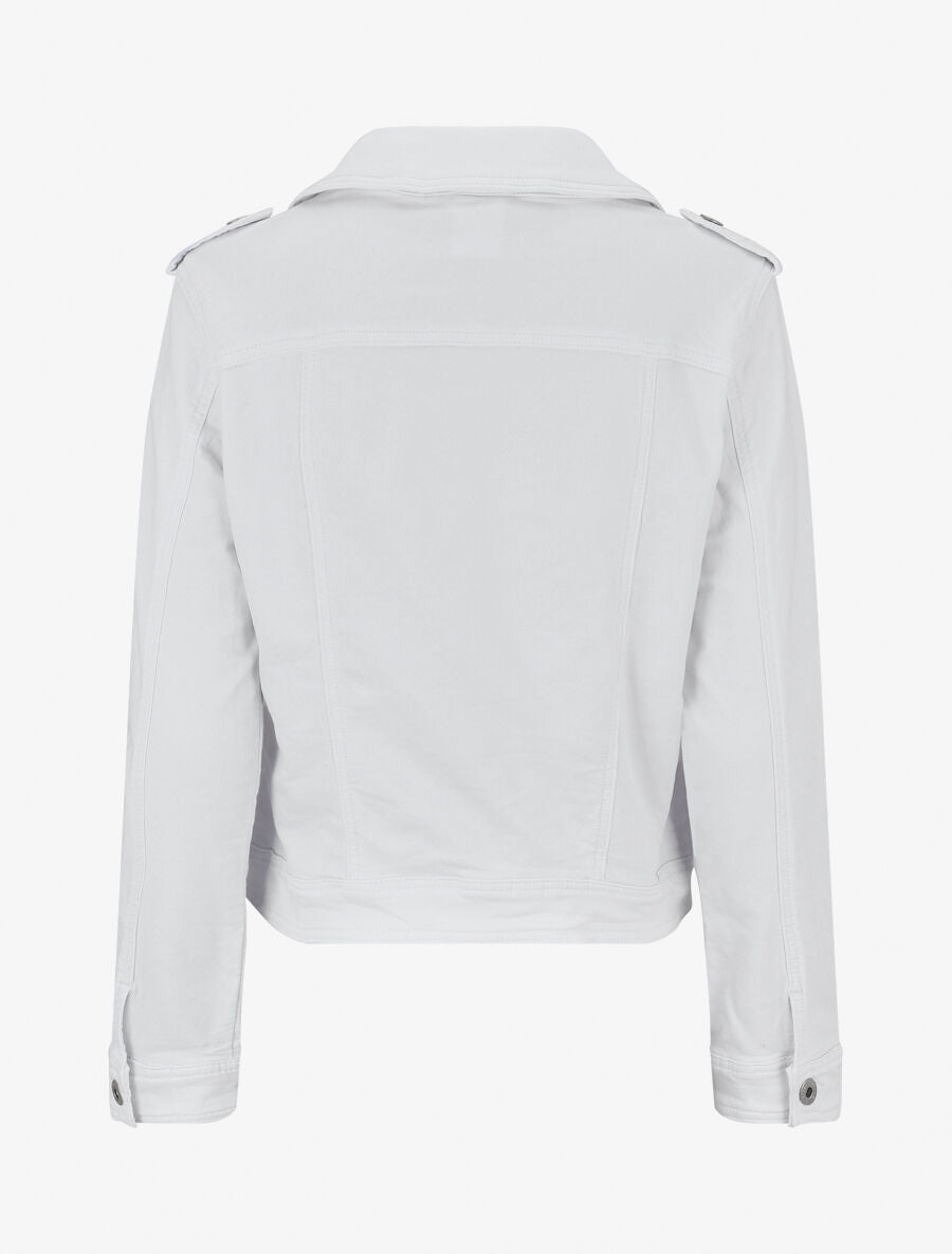 Veste en jean zippée - Blanc - 2