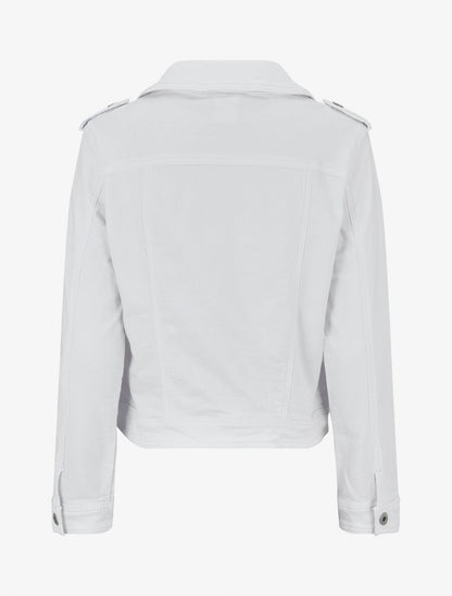 Veste en jean zippée - Blanc - 2