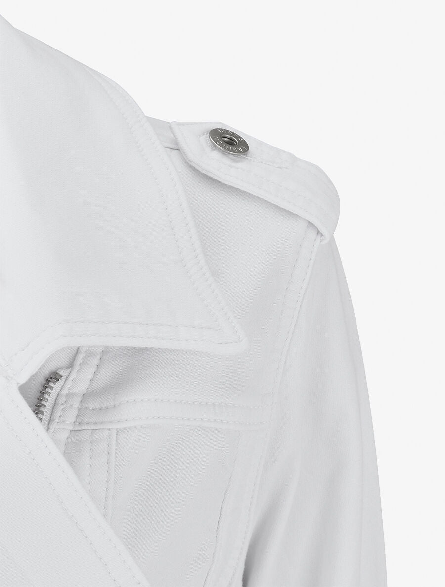 Veste en jean zippée - Blanc - 3