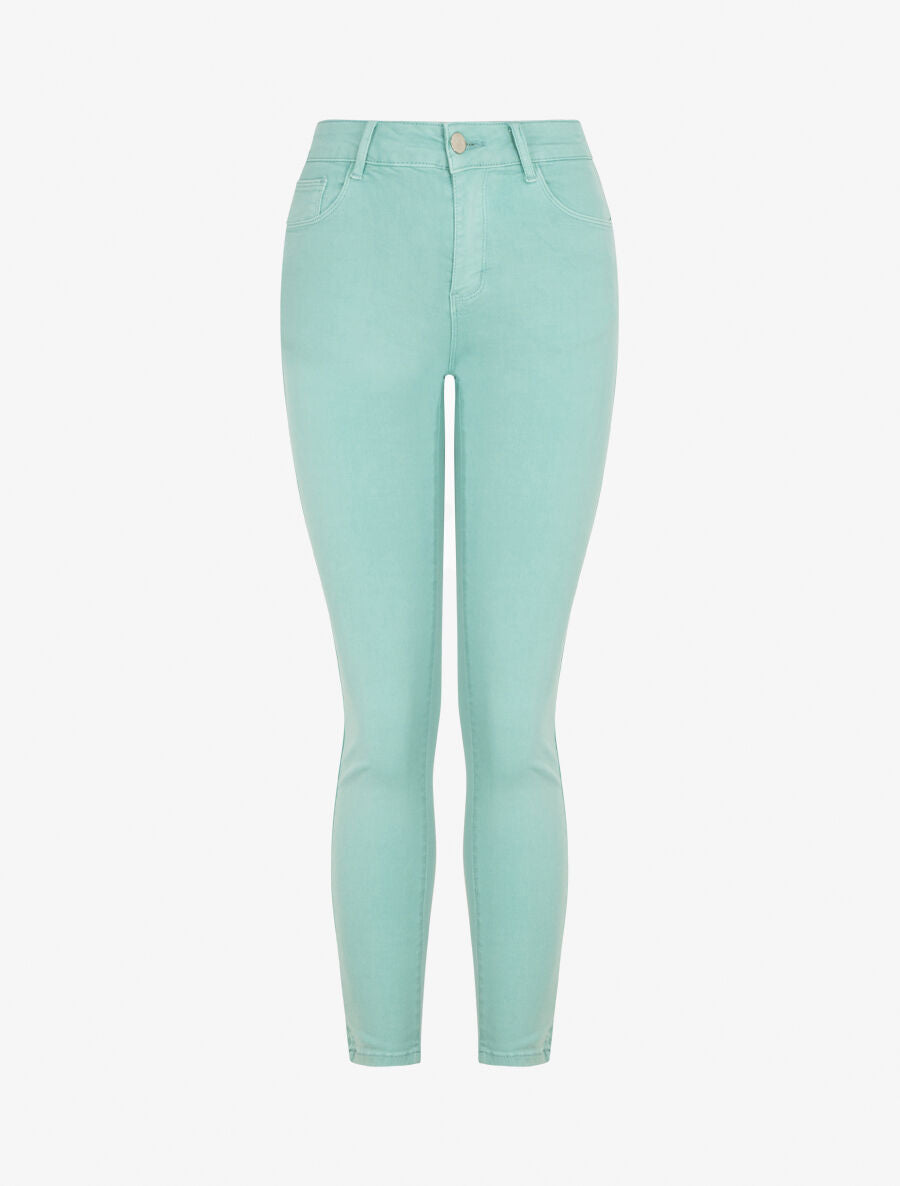 Jean uni standard coupe slim - Vert d&