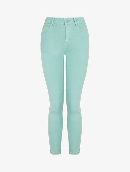 Jean uni standard coupe slim - Vert d&