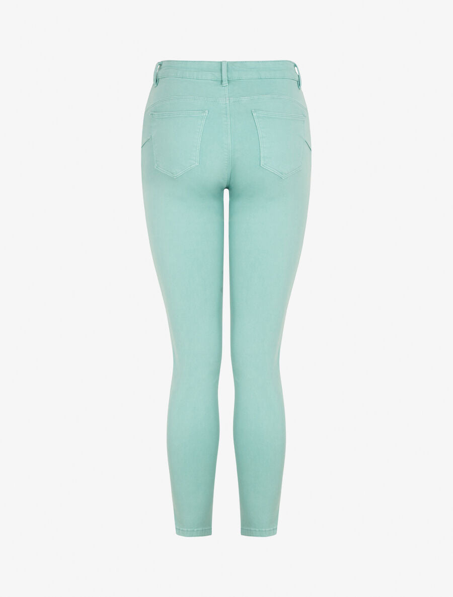 Jean uni standard coupe slim - Vert d&