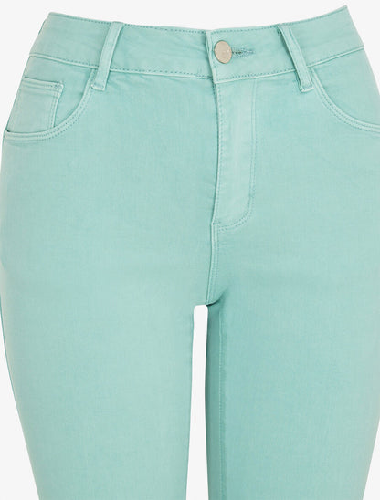 Jean uni standard coupe slim - Vert d&