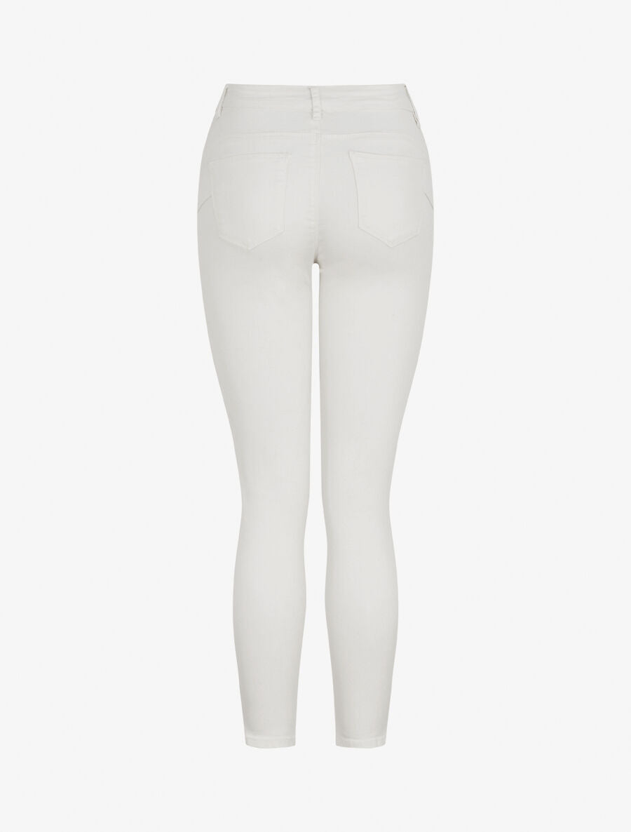 Jean uni standard coupe slim - Crème - 2