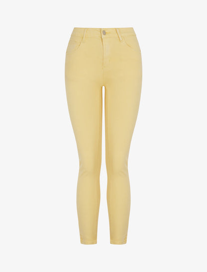 Jean uni standard coupe slim - Jaune - 1
