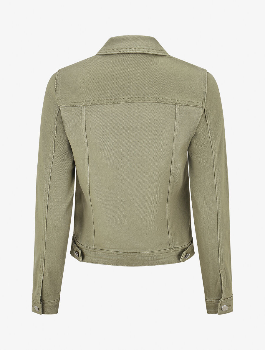 Veste en jean ajustée - Kaki - 2