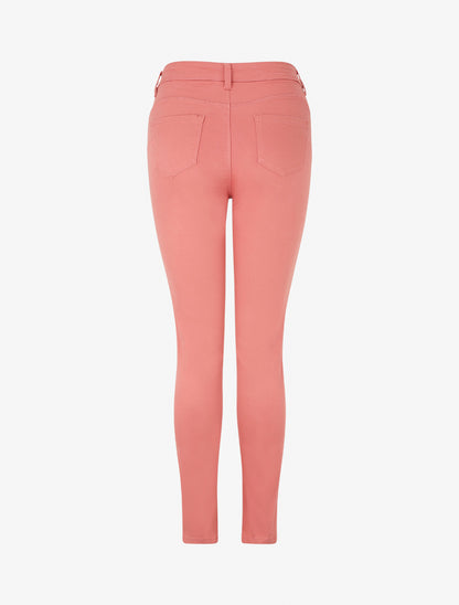Jean slim push up taille haute - Rose - 2