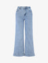 Jean taille haute coupe évasée - Bleu - 1