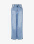 Jean taille haute push up coupe droite - Bleu denim - 1