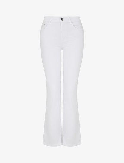 Jean uni coupe bootcut - Blanc - 1
