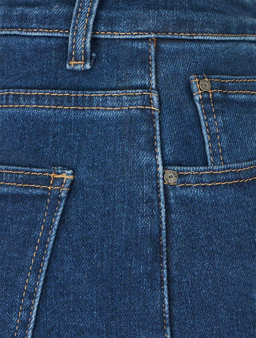 Jean wide leg taille standard - Bleu denim - 3