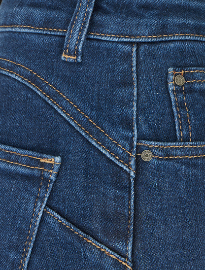 Jean ample en coton mélangé - Bleu brut - 3