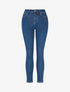 Jean coupe skinny taille haute - Bleu - 1