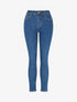 Jean taille haute coupe skinny - Bleu - 1