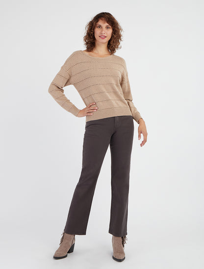 Jean wide leg 5 poches - Gris anthracite