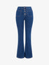 Jean flare boutonné - Bleu brut - 1