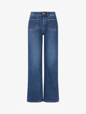 Jean wide leg coupe droite - Bleu - 1