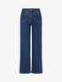 Jean wide leg à 4 poches coupe droite - Bleu - 1