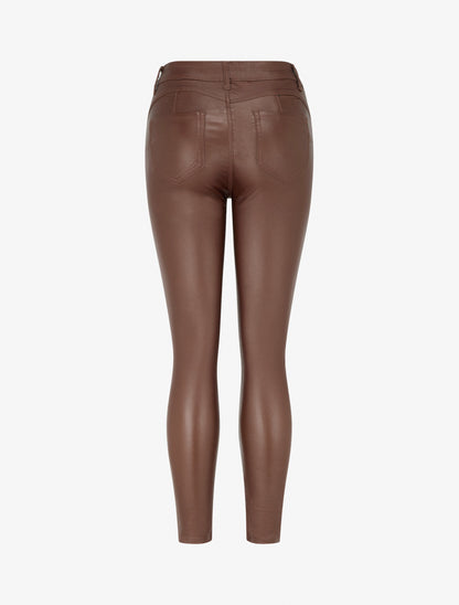 Jean push up enduit - Marron - 2