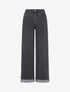 Jean à revers coupe ample - Anthracite - 1