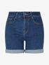 Short en jean taille standard - Bleu - 1