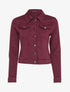 Veste en jean unie - Lie de vin - 3