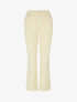 Jean flare taille haute à bords francs - Jaune pastel - 1
