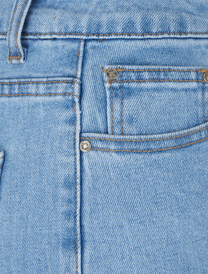 Jean mom à ourlet - Bleu - 3