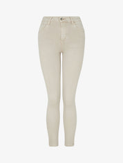 Jean skinny uni à taille standard - Beige - 1