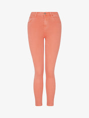 Jean skinny uni à taille standard - Corail - 1