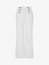 Jean droit style pantalon à pont - Blanc - 1