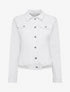 Veste en jean à bords élastiqués - Blanc - 1