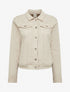 Veste en jean à bords élastiqués - Beige - 1