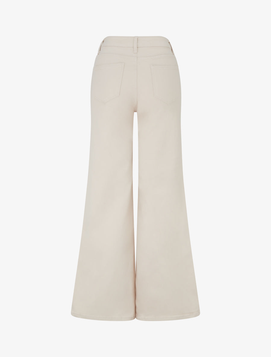 Jean wide leg coupe droite - Beige - 2