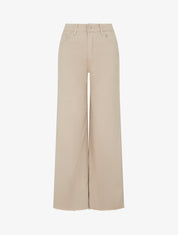Jean wide leg à bords francs - Beige - 1
