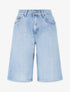 Bermuda wide leg coupe droite - Bleu clair - 1