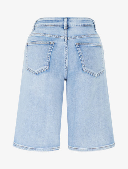 Bermuda wide leg coupe droite - Bleu clair - 2