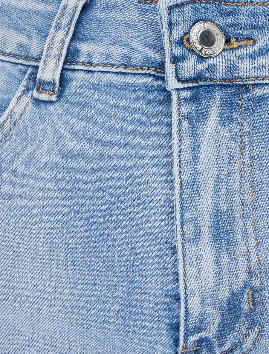 Bermuda wide leg coupe droite - Bleu clair - 3