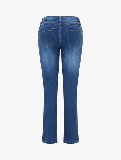 Jean slim taille haute push-up - Bleu - 2