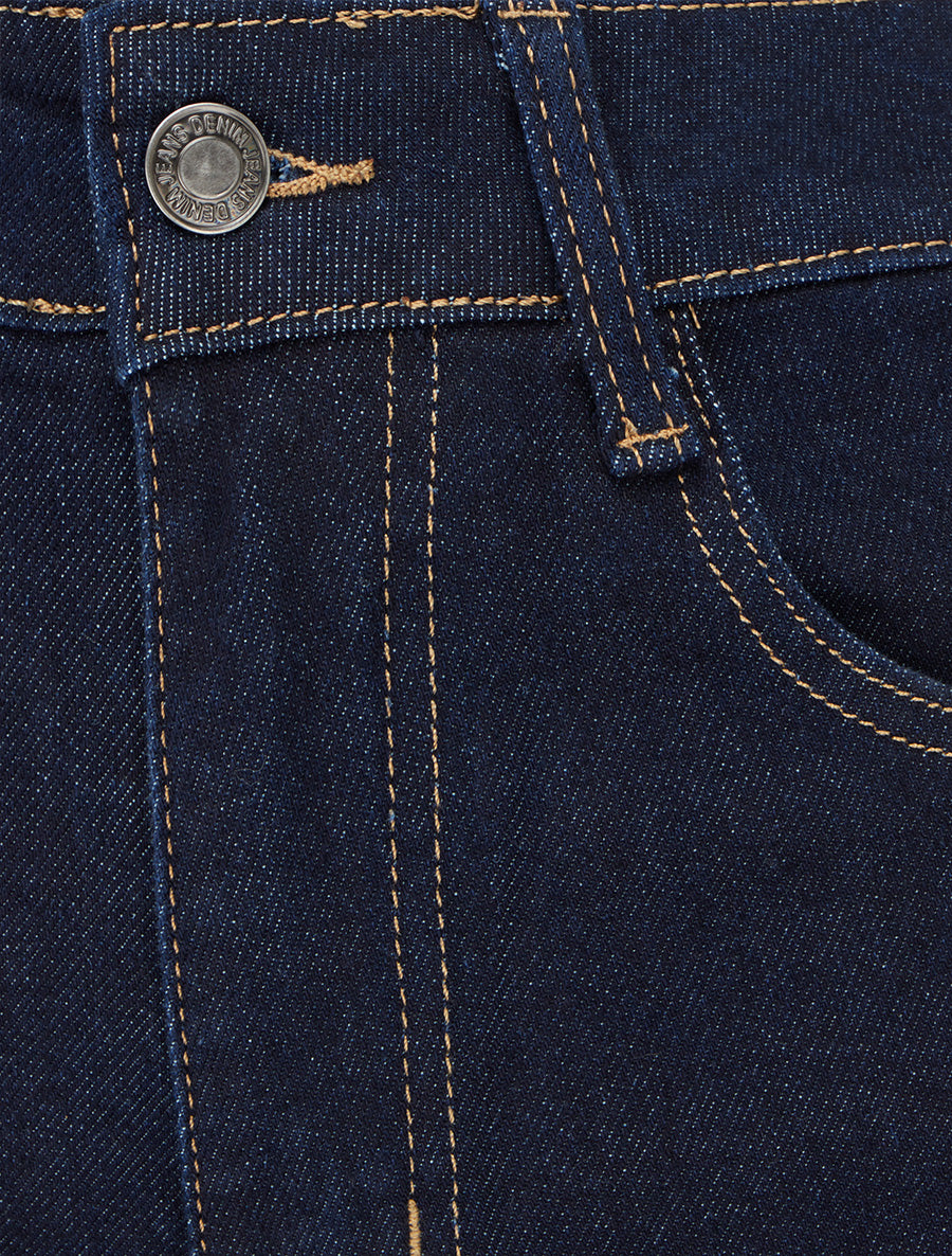 Jean stretch coupe ample - Bleu brut - 3