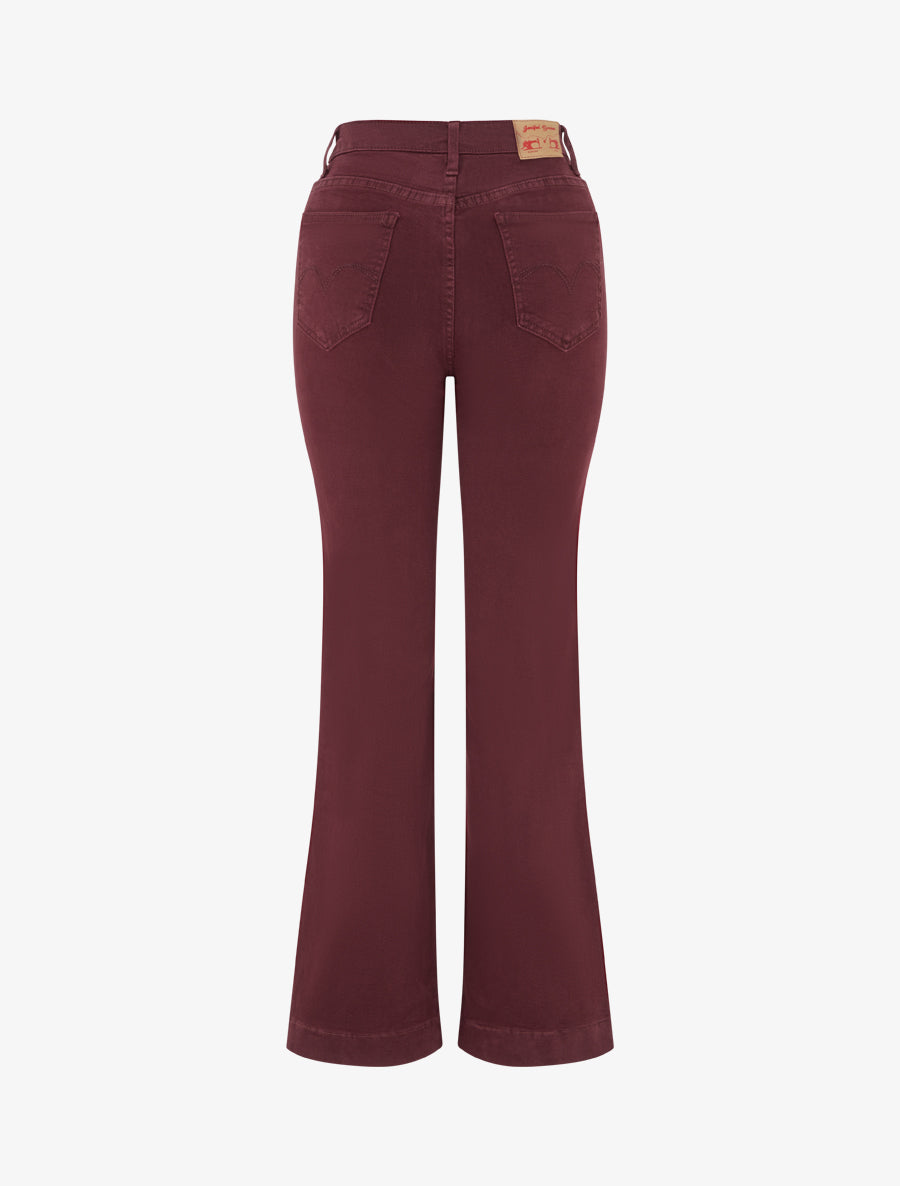 Jean droit taille haute - Lie de vin - 2