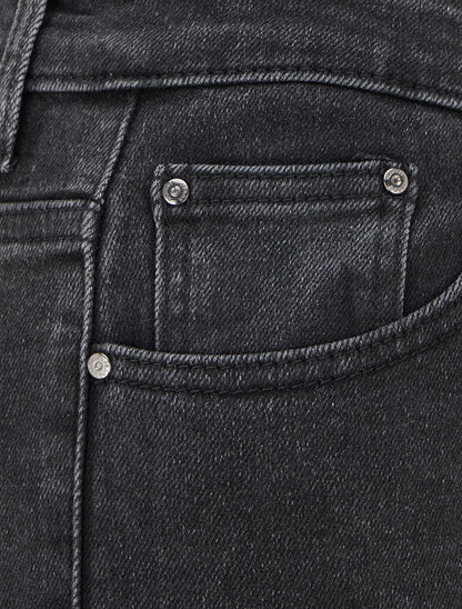 Jean skinny stretch à taille haute - Gris anthracite - 3