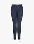 Jean slim uni taille haute - Bleu - 4