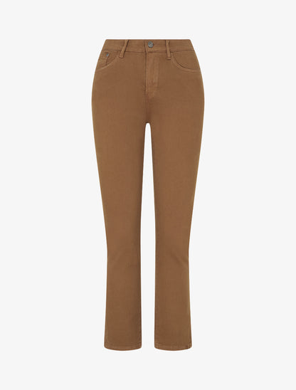 Jean slim uni taille haute - Camel - 1