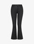 Pantalon flare enduit - Noir - 1