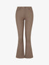 Pantalon flare enduit - Taupe foncé - 1