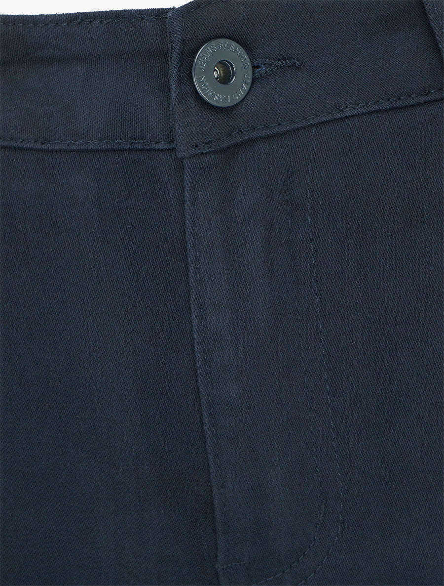 Jean uni coupe droite - Marine - 3