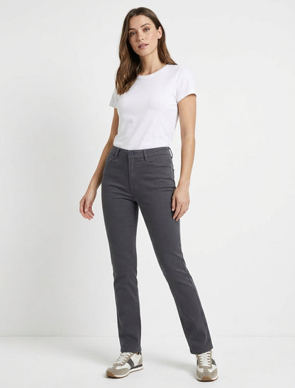 Jean uni coupe droite - Gris foncé